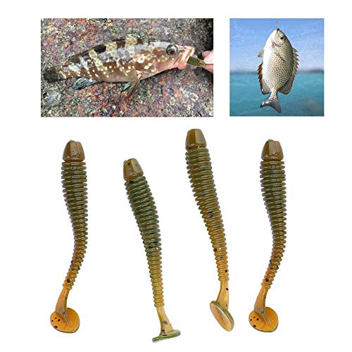 Leuzen 50 stuks 5 cm Vissen Bait Kunstmatig Viscrème Zachte Siliconen Vervanging Bait voor Niveau Vissen (zwart) 3