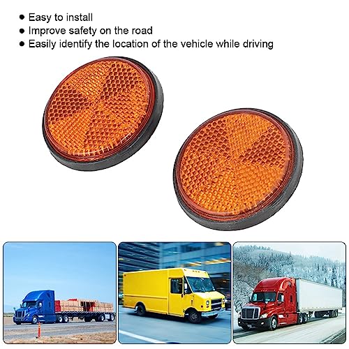 Motor Reflector, 2 stuks Ronde Reflector Universele Motorfiets Rode Reflector PMMA-materiaal 4
