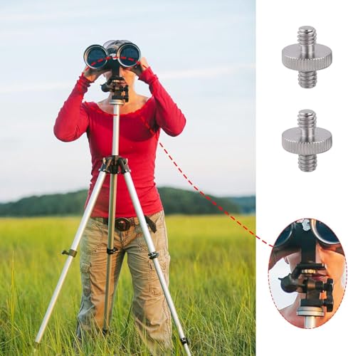 2 stuks 1/4 inch schroef, metaal schroef adapter, Threaded Tripod schroef adapter, Verwisselbare dubbele hoofden, 1/4 inch schroefcamera, voor camera-accessoires, Camera, Schroefadapter, Omvormer 4