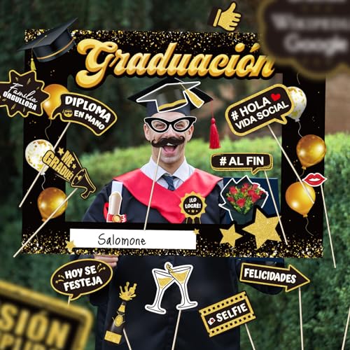 Afstuderen Decoratie, 21 stuks, 1 fotolijst en 20 foto rekwisieten, afstudeerdecoratie 4