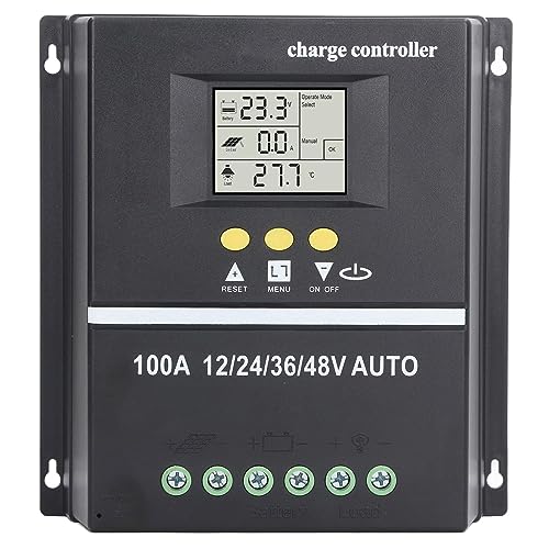 100A MPPT Solar Charge Controller 7 Werkmodi Solar Panel Controller met LCD-scherm met achtergrondverlichting Dual USB 12V 24V 36V 48V