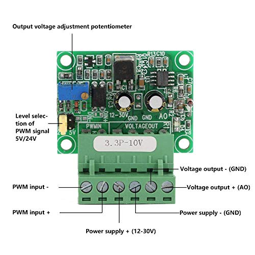 3.3V PWM-signaal naar 0-10V Voltage Converter D/A Digitale Analoog PLC Conversie Module 4