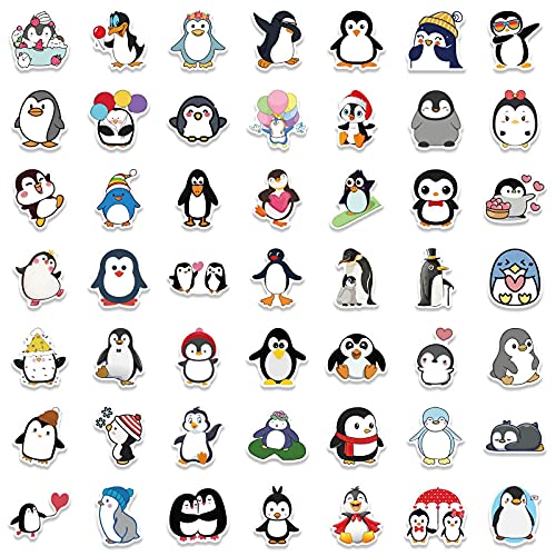 Penguin Sticker Set Stickers Kinderen Tieners 100 Pieces Penguin Waterproof Vinyl Decals Laptop Skateboard Kofferhelm Autofiets mobiele telefoon Motorrijwiel Bike Scrapbook Cadeau 5