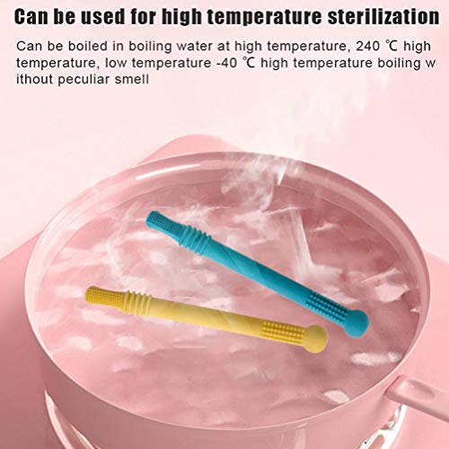 Pak van 4 Holle Teethers Tanden Sensory Kauwspeelgoed voor baby's vanaf 0 maanden, Vernieuwing Resistent, Zachte Textures Molar Rod voor zuigelingen en peuters 5