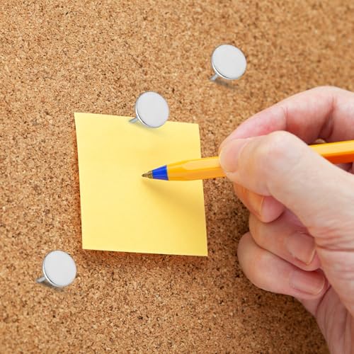 100 st. Zware duim nagels, platte Legering Thumbtacks Meubilair Nagels Decoratieve Nagels voor Hout Stof Meubilair Stof Home Office DIY Projecten(Zilver) 5