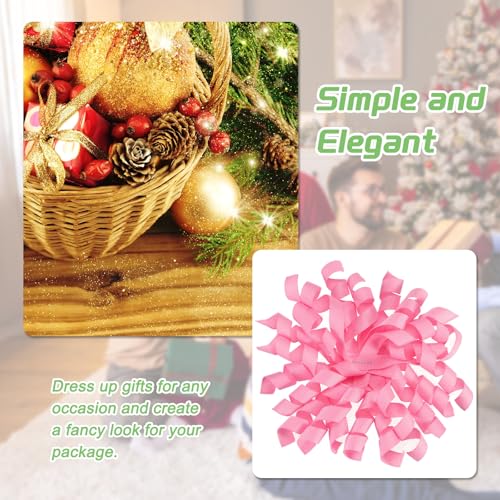 Grosgrain 4 Inch Curly Bows voor Cadeauverpakking, 6 stuks Zelfklevende Curly Libbons, Twist Bows, Kerst Burst, Cadeaubow voor Gifts, Bruiloft 5