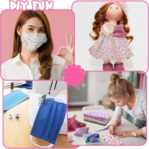 70 stuks 25x25cm Katoenen Stof Vierkanten, Bloemen Gedrukt Patchwork Quilting Stof voor DIY ambachten, Zachte Pre-Cut Naaidoek voor tassen, Kussens, Poppenkleding (25 x 25cm) 3