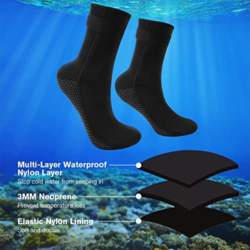 3mm Neopreen sokken, natte sokken, duiksokken, non-slip zwemsokken, fin sokken voor vrouwen en mannen, thermische watersokken voor snorkelen, surfen, zeilen, snorkelen en kajakken 5