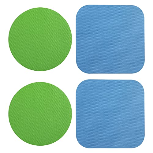 4Pcs Rubber Fles Opener Gripper Pad, Rubber Pot Grippers Multifunctionele Pot Opener voor senioren met Artritis Zwakke handen Keuken Coasters (Lichtblauw, Groen)