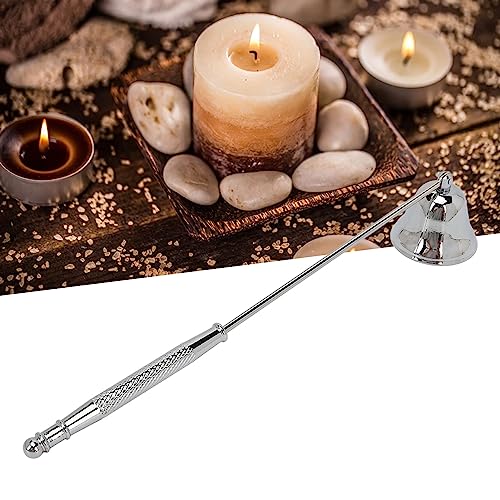 Wick Flame Snuffer, Long Handle Candle Flame Snuffer, Candle Wick Snuffer Roestvrij stalen Wick Flame Snuffer Vintage Brandblusapparaat met Lange Handvat (Zilver)