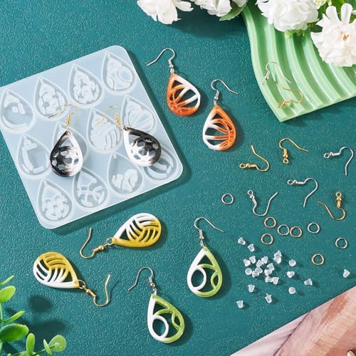 Sport hangers Siliconen mallen Volleybal Voetbal Hars mallen met oorbellen haken Jump Rings oornoten voor het gieten van UV Epoxy Hars sieraden maken sleutelhanger ambacht