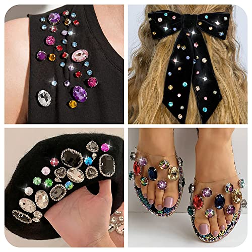 180 st Naaien op Rhinestones voor jurk 12 kleuren platte terug Naaien Klauw Glas Crystal edelstenen voor borduurkostuums Nagels Belt sieraden Trouwschoenen Decor 5
