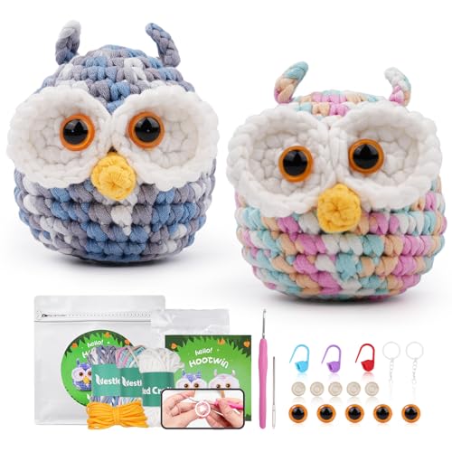 GenesteldCrafts haak Set, Complete haak Set voor beginners en volwassenen, Breiset, Zachte garen, IJs Stripe Line, Gift voor verjaardag, Stap-voor-stap Video-instructies, Instructie handleiding