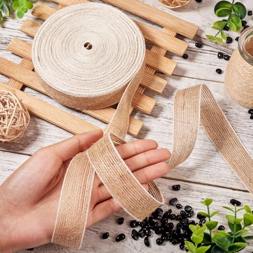 20 meter jute plint 25 mm ras Navajo wit natuurlijk jute plint bundel jute touw voor kledingstuk accessoires aanwijzig verpakt bruiloft decoratie 5