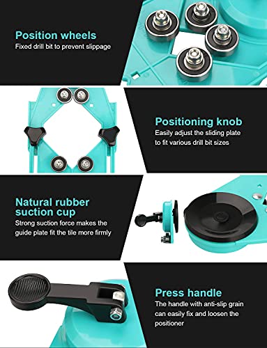 Hole Saw Guide Verstelbare Drill Cceramic/Glas/Marble Hole Saw Guide Sucker Base Locator 4mm-80mm 4