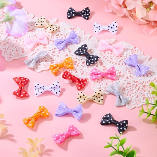 90Pcs Polyester Polka Dot Strik 9 Kleuren Handgemaakt Boog Ornamenten Leuke Boog Diy Boog Accessoires Mini Strik Tie Voor Diy Ambachten Decoratie