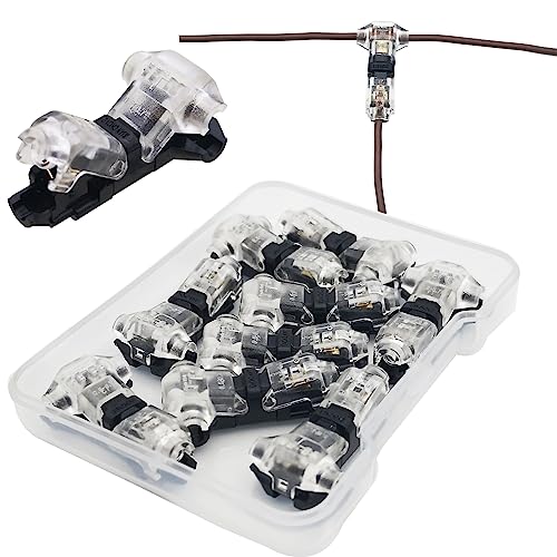 T Connector, 10 st Low Spanning, T Tap Kabel Connector, T Geef 1 Pin Solder gratis zonder draadstrippen voor Draad 20/22 AWG 0,2-0.5mm2 Aansluiting Kabel vereist