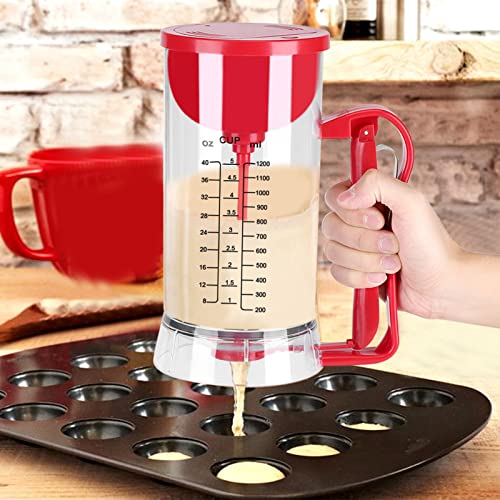 Batterij Mixer Dispenser, Cordless Elektrische pannenkoek Batter Dispenser, Batterij Bediende Cake Batterij Scheidingsmiddel, Pancake Cupcake Wafel Batter Maker Machine