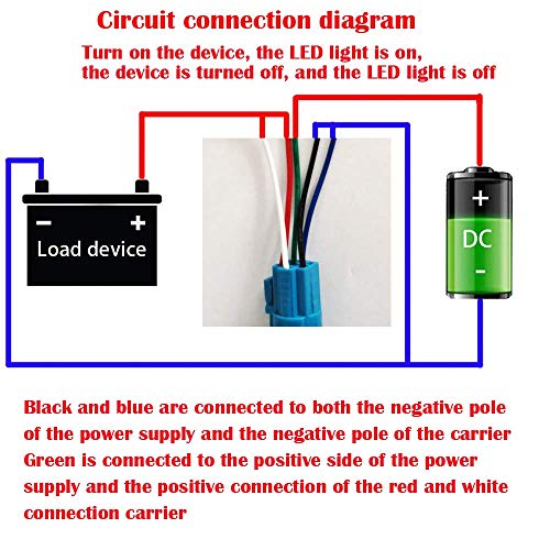 2 stuks Vergrendelbare drukschakelaar, LED verlichte drukknop, metalen drukknop, IP67-knop, roestvrij staal 12V LED Angel Eye Head for 16mm Mounting Hole (Blue+Red) 5