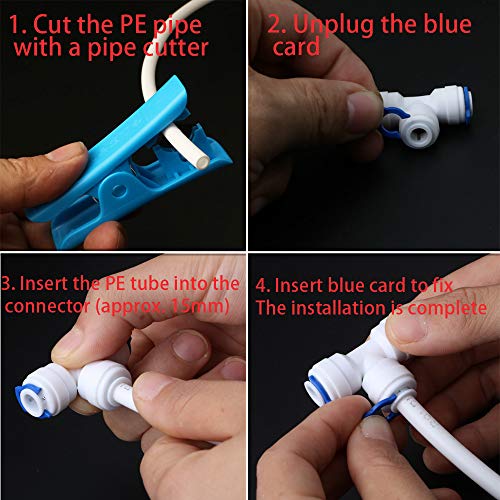 RO Waterfilter geschikt voor 3/8 Inch Push Fit Straight Plug voor RO-systeem Drank Output Waterzuiveraar Pure Water Machines Direct Drinkfontein 5