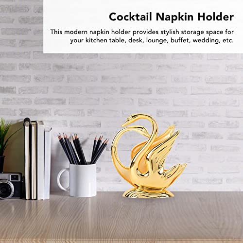 Elegant Golden Swan Napkin houder - Roestvrij Legering Ontwerp voor Cocktail en Eettafel Decor 4