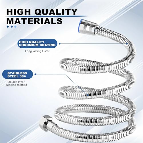 304 Stainless Steel Slang Douche, 5 Metres, 1/2 Inch Aansluiting Slang voor douchekop, Explosie Proof Douchekop, voor Badkamer, Keuken, Hotel 3