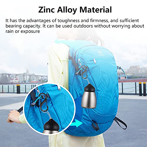 Sleutelhanger Clip, Carabiner Keychain Clip, 20 stuks S Carabiner Keychain, Dubbele lente opening Carabiner Dubbele lente Keychain, Black Buckle Carabiner voor 4