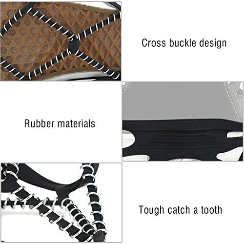 Outdoor Snow Grips, 1 paar non-slip Spikes Grips Snow Traction Cleats Ice Traction Footwear Traction voor klimliefhebbers 5