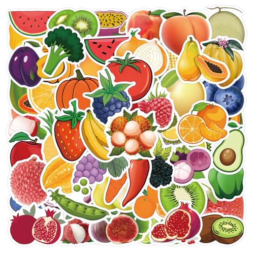 Green Fruit Sticker Set Stickers voor tieners Volwassenen 100 stuks Fruit Waterdichte Vinyl Stickers Automotor Fiets Skateboard Snowboard Bagage Laptop Kofferhelm