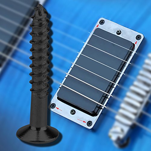 40 stuks Gitarre Pick up Scraping, Humbucker Pickup Scraping Set Kit Ring Befestigung(Schwarz) 4