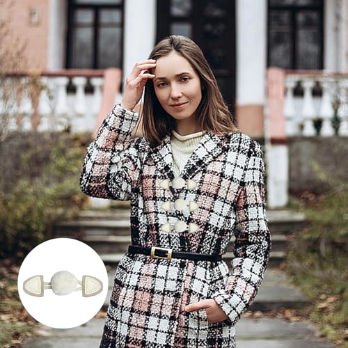 Gebreide jasknoppen, 6 paar leren jasknoppen, 16 cm wollen ballen Sluitingen voor jasjes, Off-White lederen knoppen voor truien, vesten, tassen 5