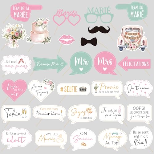 30st Franse bruiloft foto rekwisieten