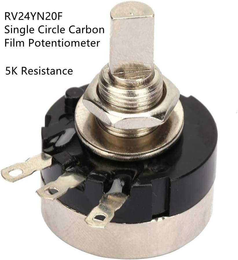 Enkele cirkel Potentiometer, RV24YN20F B502 Hoge nauwkeurigheid Enkelcirkel Carbon Film Potentiometer 5K Resistor, Eenvoudige installatie 3