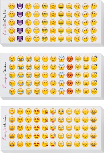 24 Vellen Emoji Stickers, Happy Face Sticker Stempel, Notebook, Decoratie, Smiley Stickers, Grappige Emoji Stickers, Kleine Stickers, Cartoon Bonus Stickers voor kinderen, Emoji Beloningen voor kinderen