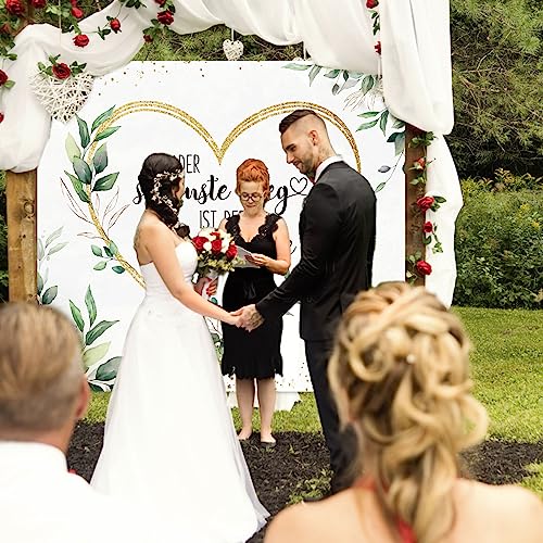 Bruiloft hart voor het uitsnijden van groen, 200 x 180 cm, bruiloft blad met 2 schaar, hoge kwaliteit Bed Sheet, bruiloft, burgerlijk register, bruiloft spel voor het huwelijk paar, bruiloft geschenk voor bruiloft 5