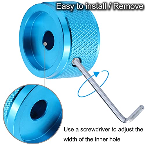 Blue Aluminium Rotary 4 Piece Electronic Control Potentiometer Knob voor 6mm Diameter Axis Volume Knobs, Audioknop, Elektrische Gitaarknoppen, Switch Knob 3