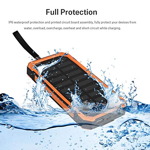 Solar Power Bank, Portable 20000 MAh Fast Charging Dual USB Polar Mobile Power Bank Case DIY Kit (Orange) 3