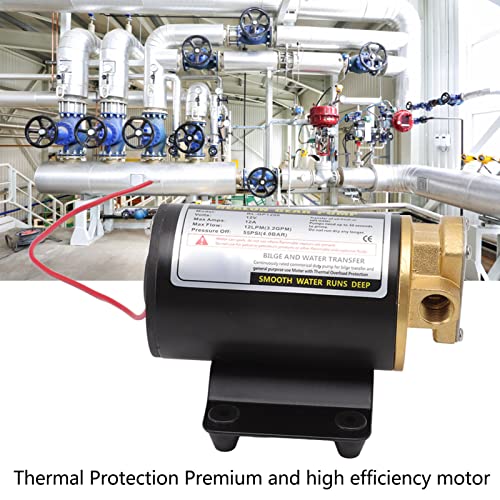 Olie transfer pomp, hoge druk messing elektrische transmissie pomp, thermische bescherming, effectief voor smeermiddelen (12V) 5