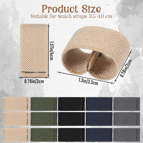 15PCS Belt Loop Keeper voor Duty Belt, Elastische Nylon Belts Keepers Strap Organizers Rugzak Loops Stay Holder Remainer Strap voor 1.5" brede politie, officier en tactische riemen