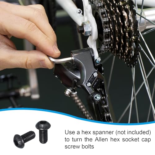 Verpakking van 50 Allen Schroeven M6-1x15mm Legering Staalkwaliteit 10.9 Allen Schroeven Volledige Machine Schroefdraad voor Auto Motorfiets Boot Montage Accessoires 4