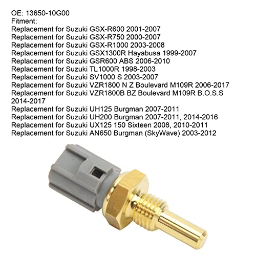 Koeltemperatuursensor 13650-10G00, koperen koelvloeistoftemperatuursensor voor Suzuki GSX-R600 GSX-R750 GSX-R1000 TL1000R 4