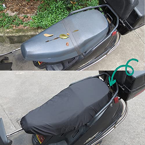 Waterdicht Motorfiets Seat Cover Universal Oxford Stof Motorfiets Seat Covers Seat Cover Stofkussen Cover Motorfiets Kussen Seat Cover Seat Beschermer voor de meeste motorfiets Scooter Covers Black XXL