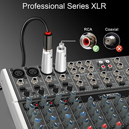 RCA Vrouw naar XLR 3 Pin Plug Adapter Vrouwelijke Jack Converter Audio Socket Koppelaar Connector voor Stereo Versterker, Zilver, Pak van 6 3