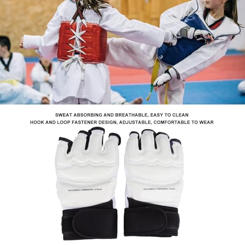 Halfvinger bokshandschoenen, Taekwondo bokshandschoenen, MMA handschoenen, sparringshandschoenen, verstelbaar, comfortabel voor kickboxen, vechten, bokszaktraining (M) 3