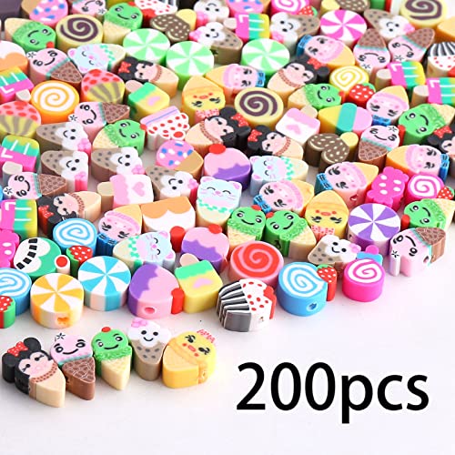 200st Ronde kralen voor Strijkende Polymer Klei Kralen IJs Kralen Zachte Pot Kralen Ambacht Kralen Sieraden Kralen Spacer Kralen DIY Sieraden Accessoires voor armbanden ketting (IJs)