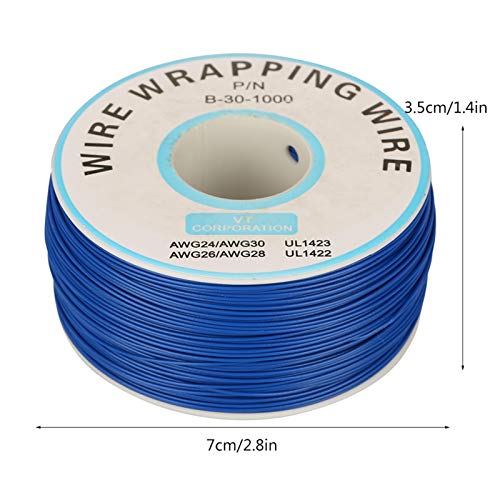 Draadkabel, elektrische kabel, 1 Coil Wire Winding Single Copper Wire Strand 30AWG Kabel 0,25mm Core Diameter, Draad en Kabel, Draad (Blauw) 4