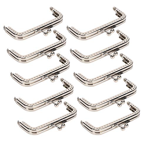 Portemonnee Sluiting Frame Kleding Accessoires en randapparatuur 10 st 8,5 cm Vierkante metalen Frame Sluiting Lock Clip voor portemonnee Bag maken DIY Craft Supplies Portemonnee 3