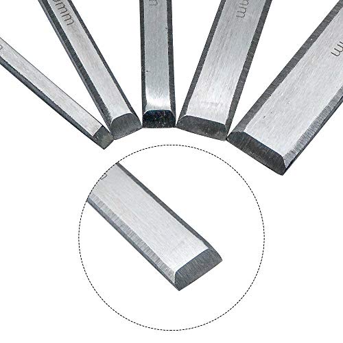 Handsnijwerk Beitels SENRISE 5PCS Houtsnijwerk Handbeitel Gereedschap Set Hout Werkgereedschap Beitelset, gemaakt van staal met hoge snelheid en messing Mouwen (Wood)
