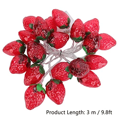 Strawberry Lamp String verlichting 9,8ft 20LEDs Fruit String verlichting Batterij Bediend voor Kerstmis partijen, #611, modern