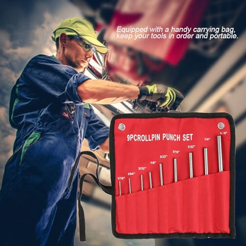9PCS Punch Professional Duurzame Steel Pin Hunting Set, Handgereedschap Werktuigbouwkunde 4